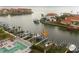 Property features a private boat lift and community pool at 274 Madeira Cir, St Petersburg, FL 33715