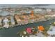 Aerial view of waterfront townhouse community at 274 Madeira Cir, St Petersburg, FL 33715