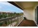 Private balcony with wood decking and views of the community at 274 Madeira Cir, St Petersburg, FL 33715