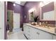 Elegant bathroom with double vanity, granite countertop, and walk-in shower at 274 Madeira Cir, St Petersburg, FL 33715