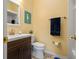 Simple bathroom with a single sink vanity and a toilet at 274 Madeira Cir, St Petersburg, FL 33715