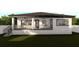 Modern home with a back porch, white exterior, and a large grassy backyard at 3307 W Oak Ave, Plant City, FL 33563