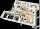 Two-bedroom, two-bath floor plan with open living area and garage at 3307 W Oak Ave, Plant City, FL 33563