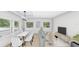 Open living and dining area with gray sofa and modern decor at 3307 W Oak Ave, Plant City, FL 33563