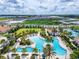 Aerial view of community pool and amenities at 5328 Stoic Vale Dr, Wimauma, FL 33598