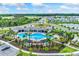 Community overview with pool and homes at 5640 Silver Moonlight Dr, Palmetto, FL 34221