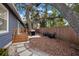 Relaxing backyard patio with string lights and seating at 6297 29Th N St, St Petersburg, FL 33702
