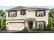Two-story house with neutral color scheme and a two-car garage at 18302 Wheathouse Pl, Lakewood Ranch, FL 34211