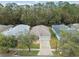 Three homes with gray and light-blue roofs are seen from above, along with a tree-filled backdrop at 25406 Lexington Oaks Blvd, Wesley Chapel, FL 33544