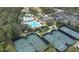 Three tennis courts in community at 27325 Mistflower Dr, Wesley Chapel, FL 33544