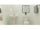 Simple bathroom with pedestal sink and toilet at 31537 Cardinal Yard Dr, San Antonio, FL 33576
