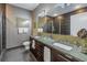 Modern bathroom with double vanity and large shower at 400 4Th S Ave # 506, St Petersburg, FL 33701