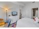 Comfortable bedroom with built-in storage and city view at 400 4Th S Ave # 506, St Petersburg, FL 33701