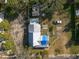 Overhead view of house, yard and outbuildings at 7408 S Elliott St, Tampa, FL 33616