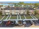 Aerial view of townhouses by the water at 8841 Walnut Gable Ct, Riverview, FL 33578