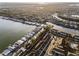 Aerial view of waterfront homes and community at 8841 Walnut Gable Ct, Riverview, FL 33578