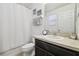 Bathroom with vanity, toilet, and tub at 8841 Walnut Gable Ct, Riverview, FL 33578