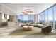 Open-concept living space with city views and modern furniture at 235 1St S Ave # 1705, St Petersburg, FL 33701