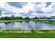 Serene pond view with lush greenery at 3533 Juneberry Drive, Wesley Chapel, FL 33543