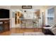 Kitchen with a breakfast bar and view from the living room at 4605 Lisette Cir, Brooksville, FL 34604