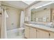 Bathroom with tub and shower, and light vanity at 4900 Brittany S Dr # 701, St Petersburg, FL 33715