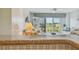 Kitchen view with granite countertops and living room access at 4900 Brittany S Dr # 701, St Petersburg, FL 33715