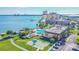 Resort-style pool and clubhouse with pickleball courts nearby at 4900 Brittany S Dr # 701, St Petersburg, FL 33715