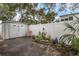 Private backyard with storage shed and landscaping at 5309 21St S Ave, Gulfport, FL 33707