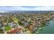 Wide view of waterfront homes and neighborhood at 608 Columbus Dr, Tierra Verde, FL 33715