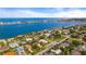 Stunning aerial view of waterfront homes and community at 608 Columbus Dr, Tierra Verde, FL 33715
