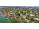 Bird's-eye view of luxury waterfront homes at 608 Columbus Dr, Tierra Verde, FL 33715