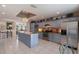 Modern kitchen with stainless steel appliances and a large island at 608 Columbus Dr, Tierra Verde, FL 33715