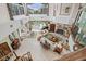 High-angle view of living room's open layout at 608 Columbus Dr, Tierra Verde, FL 33715