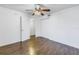 Spacious bedroom with wood floors and double door closet at 11201 122Nd Ave # 204, Largo, FL 33778