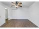Spacious bedroom with wood floors and double door closet at 11201 122Nd Ave # 204, Largo, FL 33778