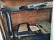 Cedar lined storage area with various items on wire shelving at 16108 5Th E St, Redington Beach, FL 33708