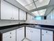Kitchen with white cabinets, black countertops, and modern appliances at 220 Belleview Blvd # 609, Belleair, FL 33756