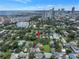 Aerial view showing home's location in a vibrant urban neighborhood at 236 9Th Ne Ave, St Petersburg, FL 33701
