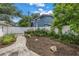 Landscaped backyard with pathway and fencing at 236 9Th Ne Ave, St Petersburg, FL 33701