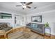 Living room with hardwood floors and access to home office at 236 9Th Ne Ave, St Petersburg, FL 33701