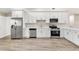 Modern kitchen with white cabinets and stainless steel appliances at 3145 Covina St, New Port Richey, FL 34655