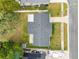 Aerial view showing home's layout and yard at 5135 River Point Ct, New Port Richey, FL 34653