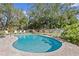Relaxing kidney-shaped pool surrounded by lush landscaping at 5265 Venetian Ne Blvd, St Petersburg, FL 33703