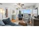 Living room features water views and sliding glass doors at 6287 Bahia Del Mar Cir # 208, St Petersburg, FL 33715