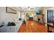 Living room with hardwood floors, fireplace, and comfy sectional sofa at 934 21St N Ave, St Petersburg, FL 33704
