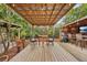 Covered patio with wooden pergola, table, chairs at 934 21St N Ave, St Petersburg, FL 33704
