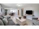 Spacious living area with a sofa, coffee table, and flat-screen TV at 10926 N Lantana Ave, Tampa, FL 33612