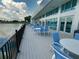 Community patio overlooking a lake at 1100 Belcher S Rd # 190, Largo, FL 33771