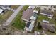 Aerial view of a home with a pool and fenced yard at 12002 Washington St, Seffner, FL 33584