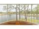 Peaceful screened balcony with scenic golf course and pond views at 3609 Indigo Pond Dr, Palm Harbor, FL 34685